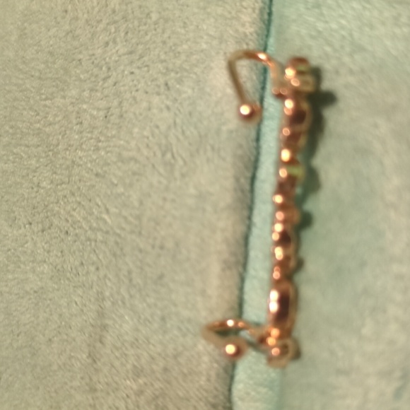 Ava & Aiden Gold Tone Flower Stud Earrings & Matching 1" Ear Cuff | Dainty & Mod - Picture 5 of 5